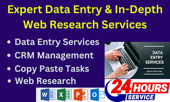 your virtual assistant for data entry services web research