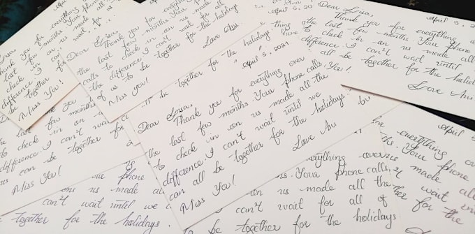 handwrite letters and invites for you