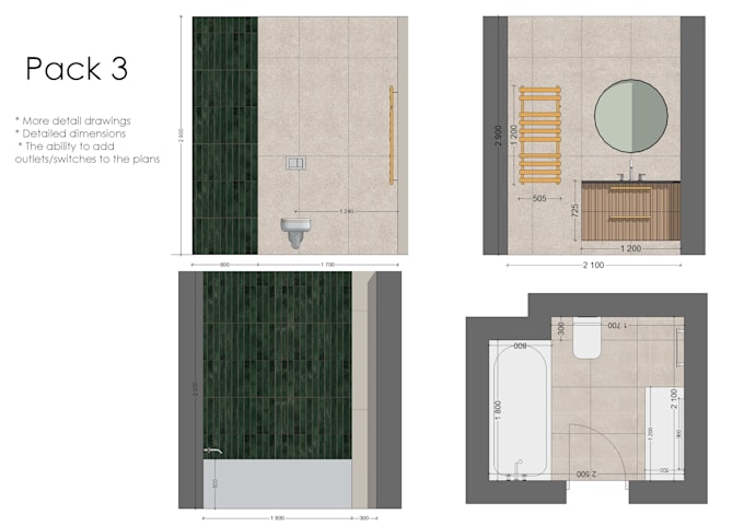 do fast design and tile layout in your bathroom