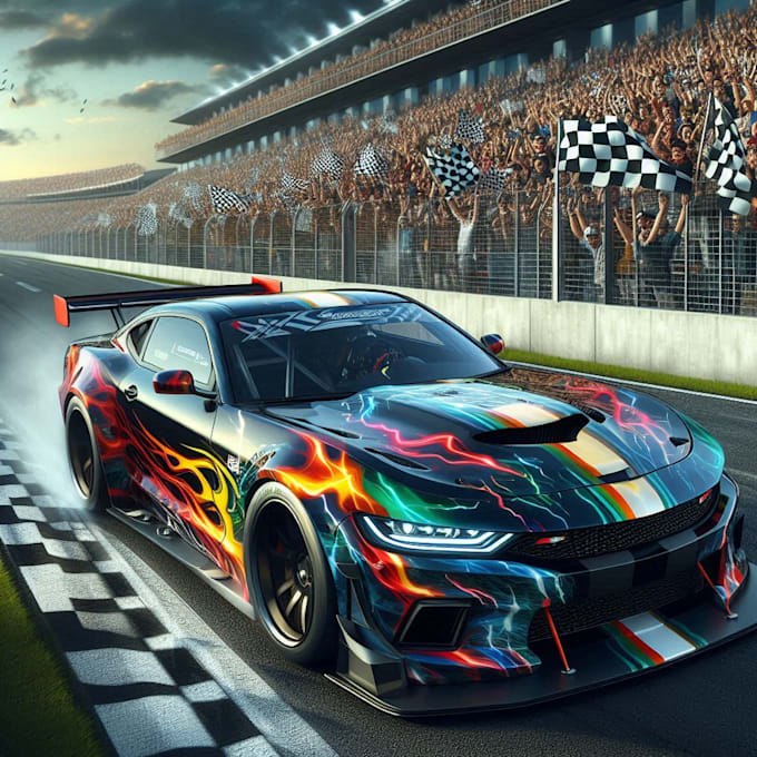 make a car wrap for racing and drift livery
