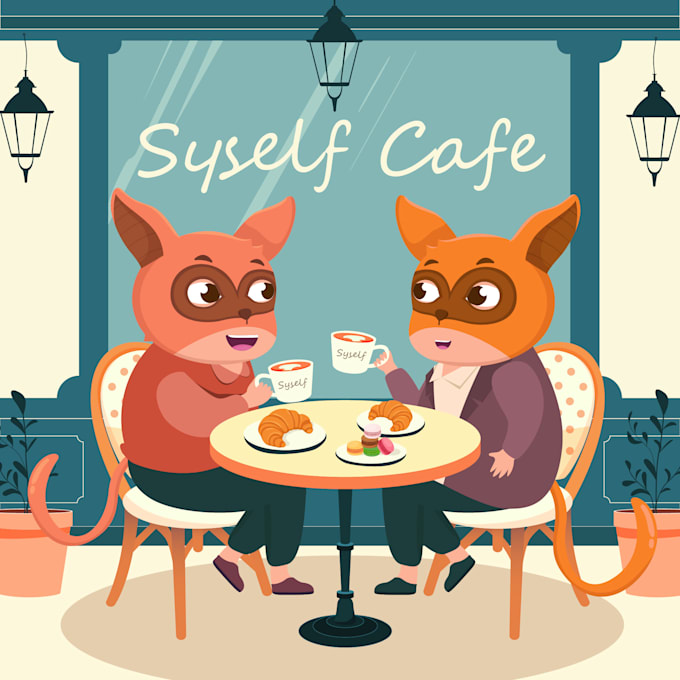 create character cartoon vector flat illustration storybook
