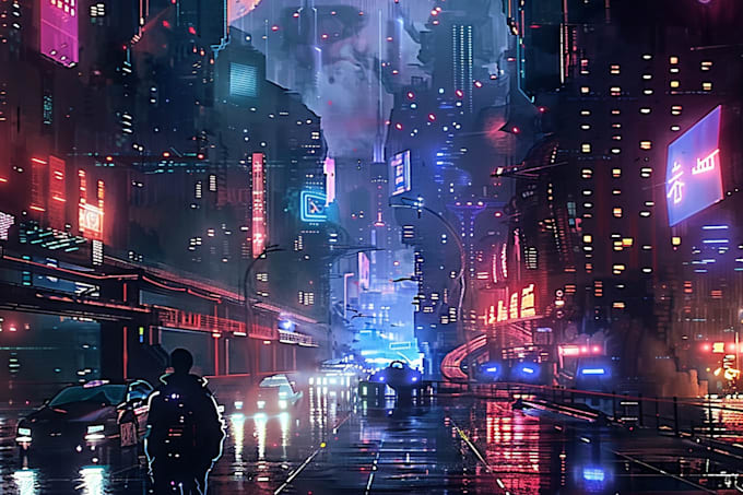 Desing a sci fi and cyberpunk futuristic city art by Kughriox | Fiverr