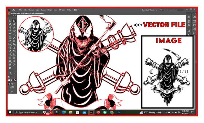 vectorize your image or logo redraw into svg using adobe illustrator