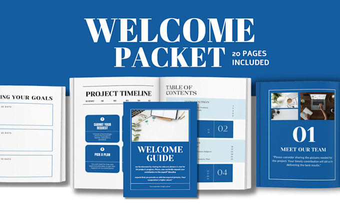 design welcome packet, ebook, information packet using canva