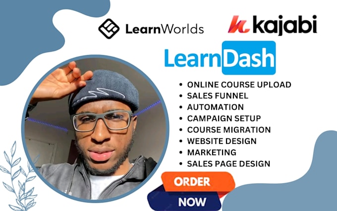build learnworlds kajabi and learndash online course website lms website