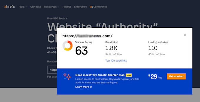 increase domain rating ahrefs DR