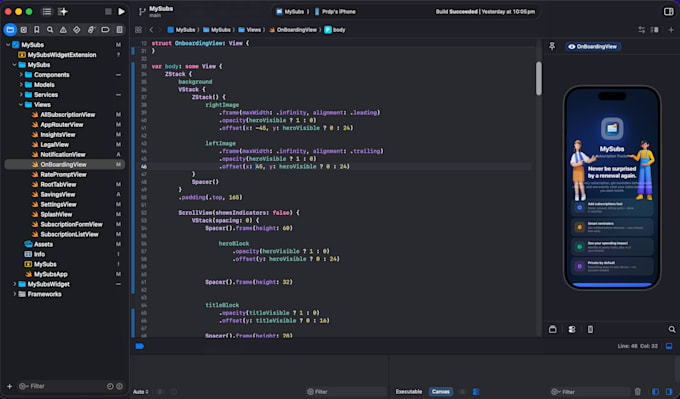 create professional ios app using swift and swiftui