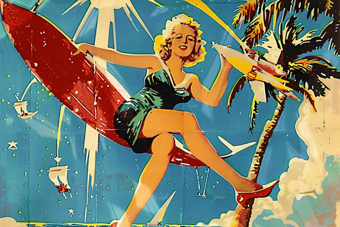 create a awesome retro or vintage poster