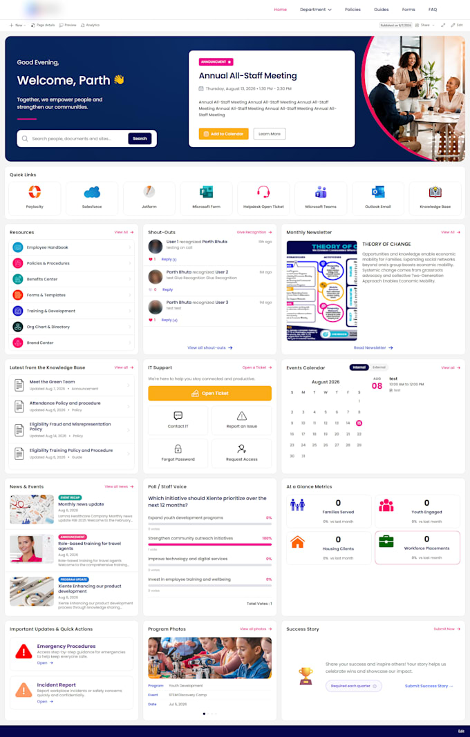 create dynamic and mobile friendly sharepoint design