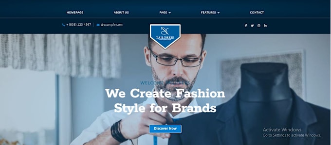 create clothing alteration and tailoring services website