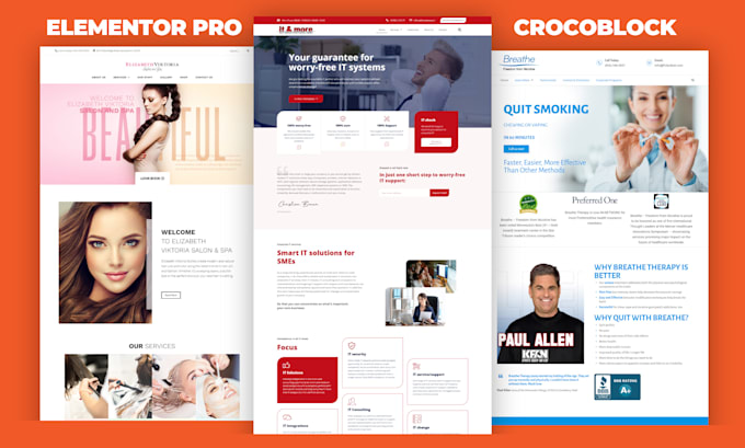 build responsive wordpress website by elementor pro crocoblock