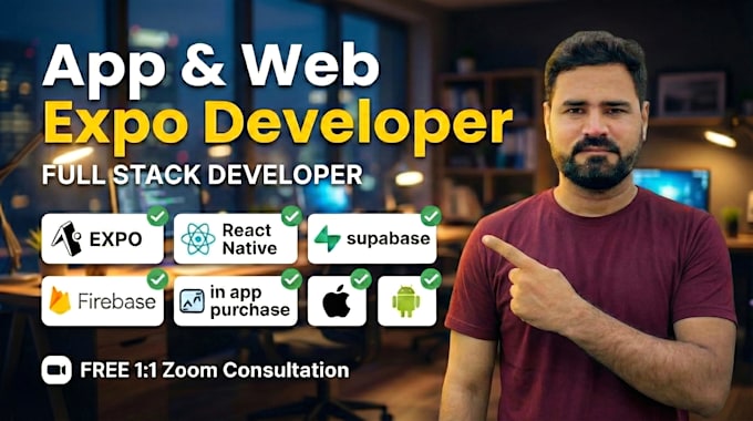 build a professional react native, expo ios and android mobile app