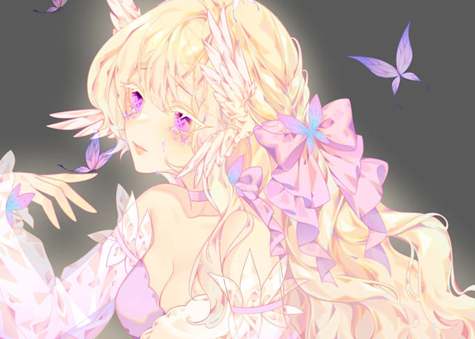 draw anime art illustration, original character, fanart, vtuber model