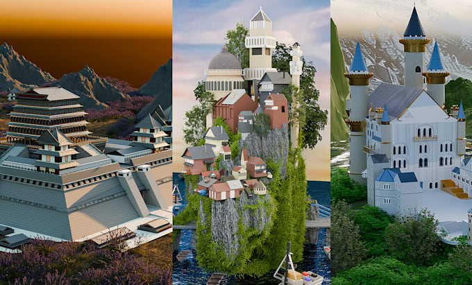 create 3d fantasy, scifi, realistic environments using blender
