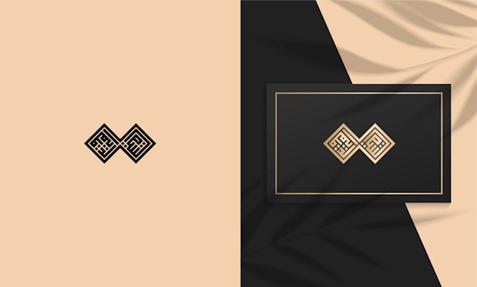 design square kufic calligraphy arabic logo