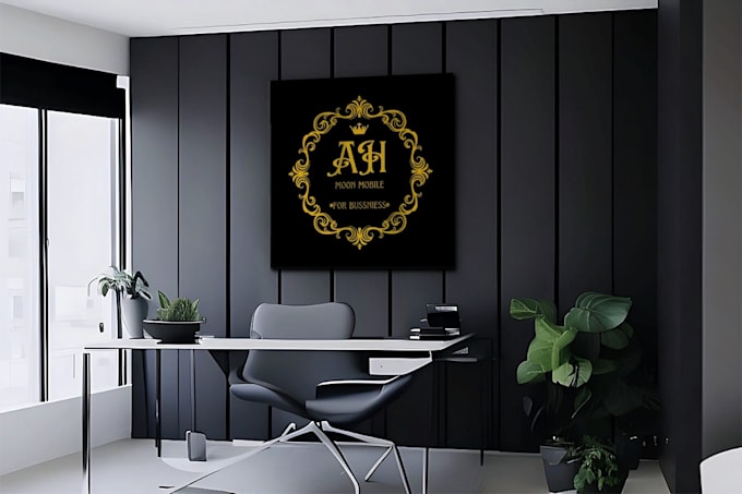 design professional zoom virtual background with your logo