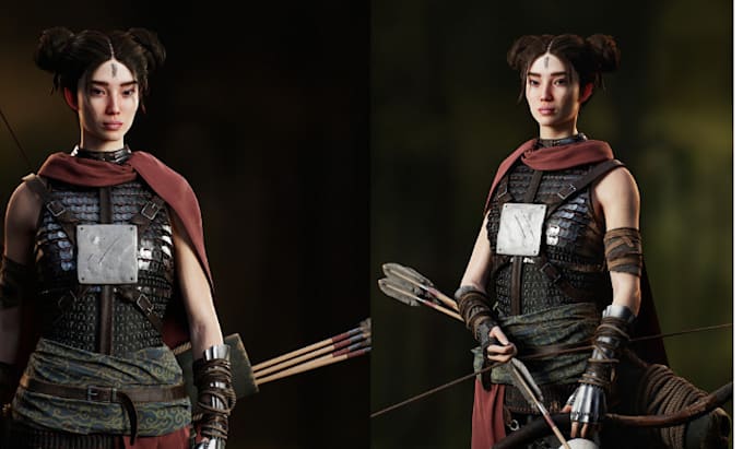 3d game character, 3d modelling, 3d character model, npc model, asset and props