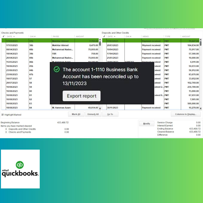 clean up and reconcile your quickbooks, fix messy books