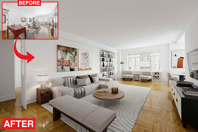 do realistic virtual staging and virtual renovation for real estate