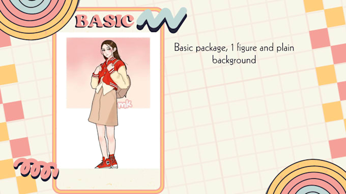 do 2d cute fashionable theme art
