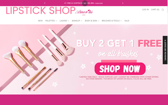 design profitable lip care shopify website lip gloss store lipstick dropshipping