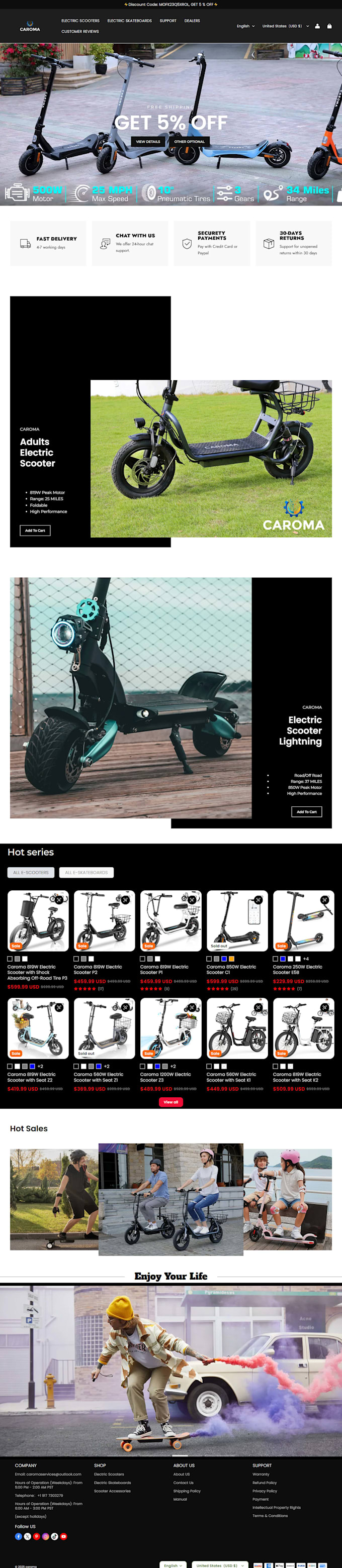 build electric scooter shopify store solar scooter store bycycle bike website