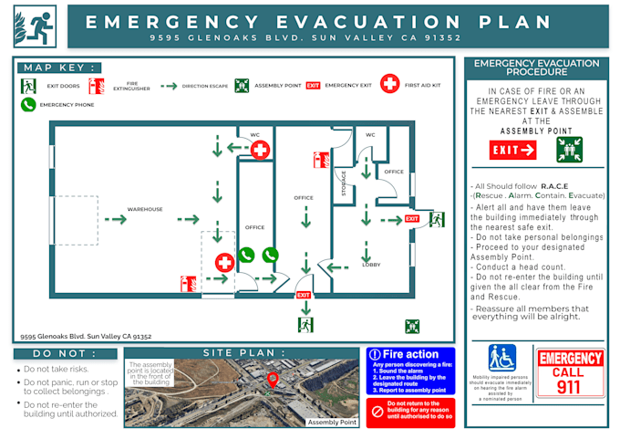 create emergency evacuation plan for your airbnb property