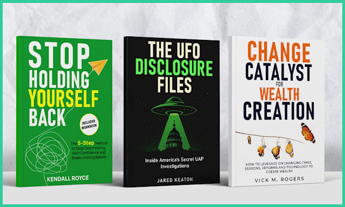 do custom non fiction book cover design, ebook cover, kdp book cover design