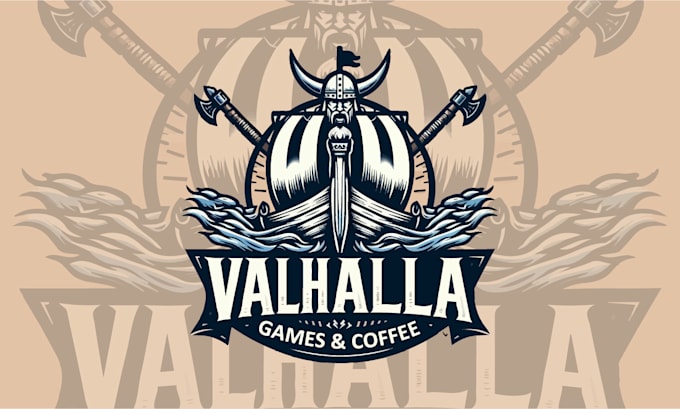design unique and creative viking and viking ship mascot logo