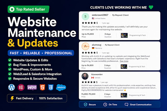fix HTML, CSS and javascript bugs on your website