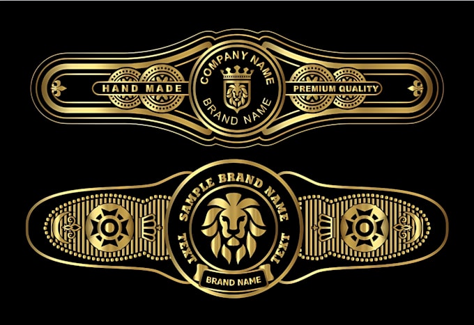 create premium cigar brands label logo and box design