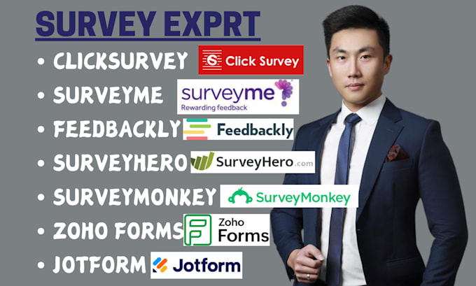 do clicksurvey surveyme feedbackly surveyhero surveymonkey zoho forms jotform