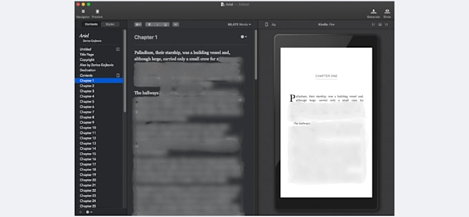 convert your document to epub and PDF
