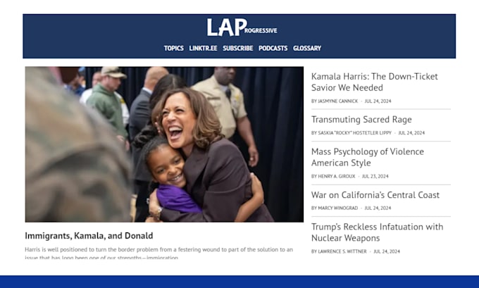 do guest post on la progressive, USA wire and US journal