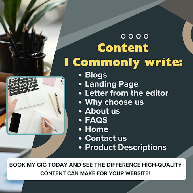 be your website content creator