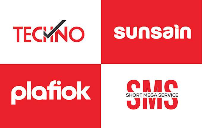 design modern font or text based logo