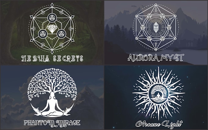do unique sacred geometry, spiritual, mystical logo design