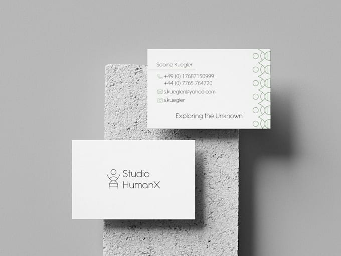 design minimalist business card and logo for eco brand, yoga company
