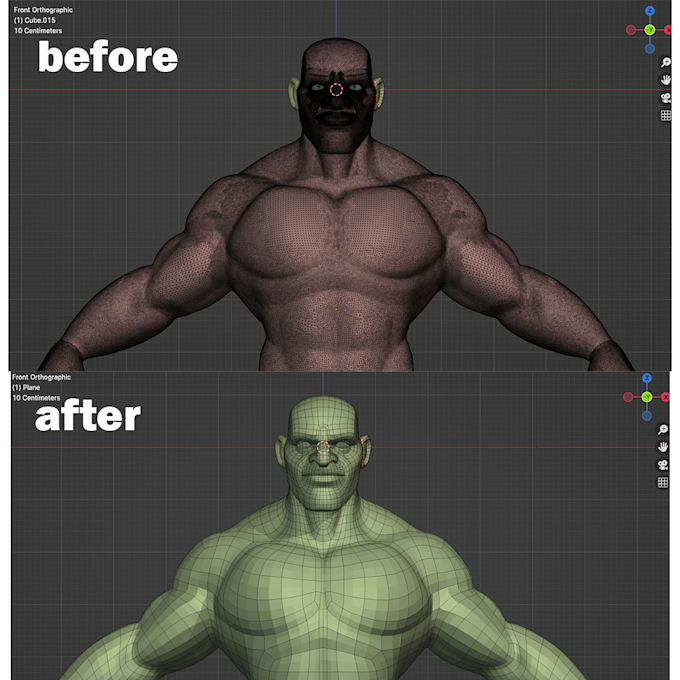 retopology for the best quality animation assets