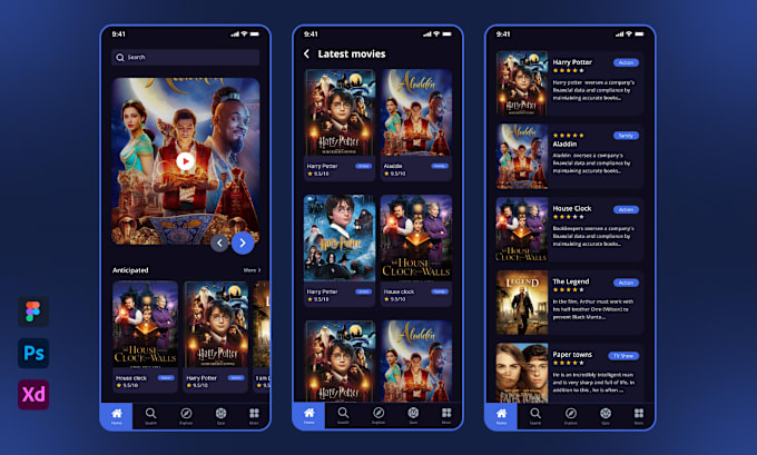 design mobile app in figma, app uiux, app design