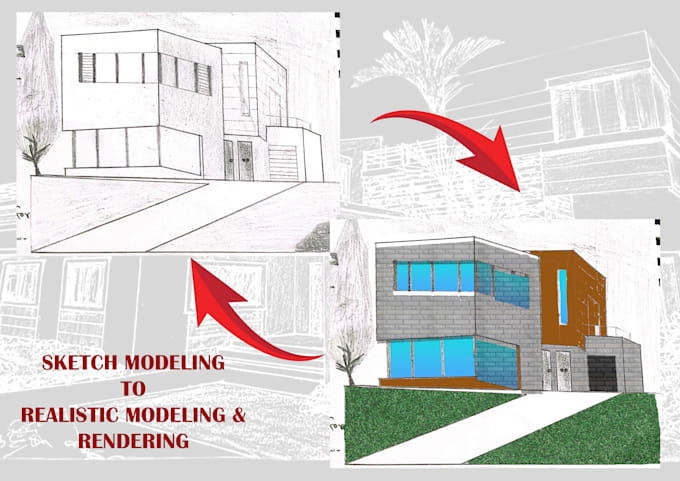 design sustainable architecture concepts with floor plans and renderings