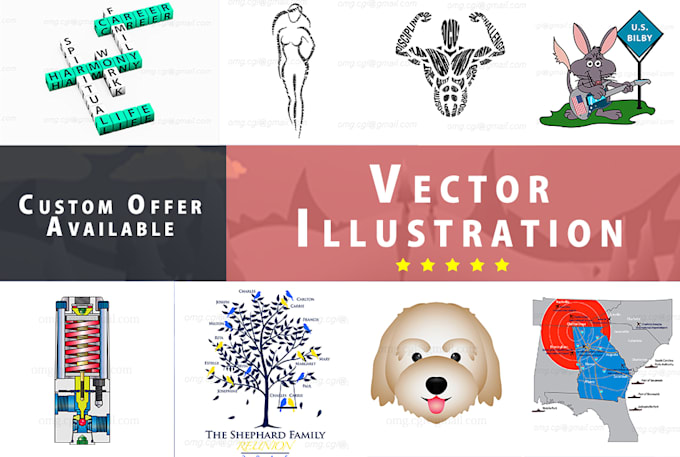 do vector graphics, map illustrations, and patent drawings