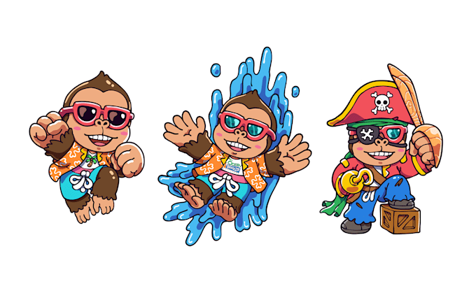 create doodle illustration logo and mascot
