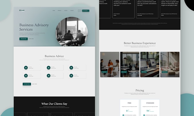 create landing page redesign using figma