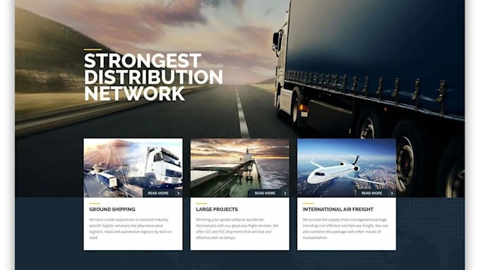 design truck driver website transport truck transportation personnel website