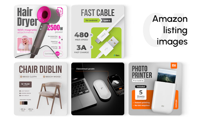 design stunning amazon product listing images