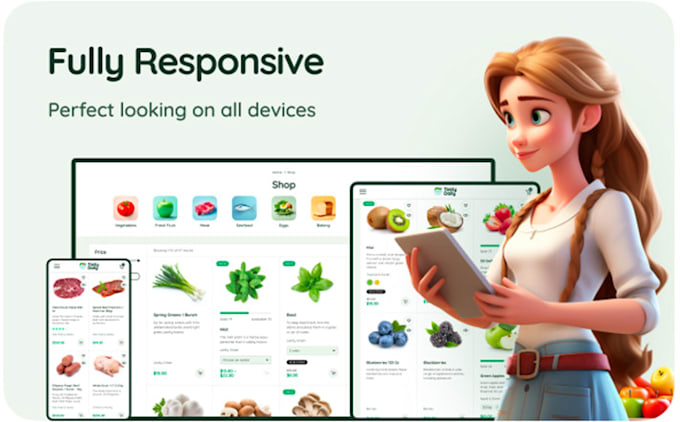 make a responsive simple HTML landing page