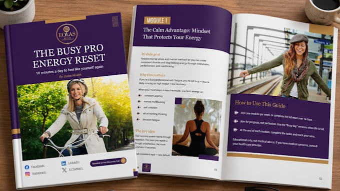design  lead magnet, ebook, workbook and pdfs