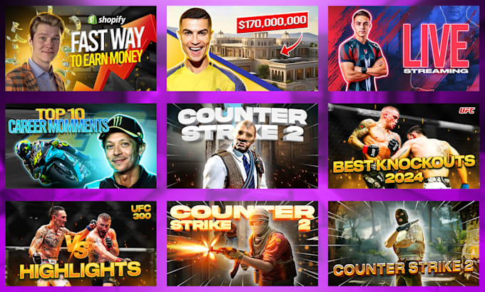 design stunning youtube thumbnail