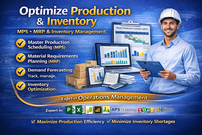 make master production schedule, capacity plan, demand forecast in excel etc